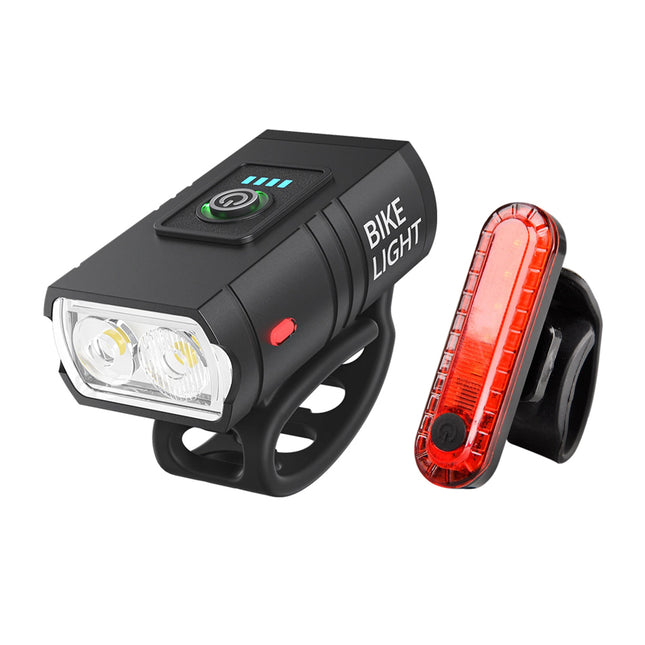 Bike Light Set Rechargeable LED Bicycle Lights Waterproof Headlight Front Rear