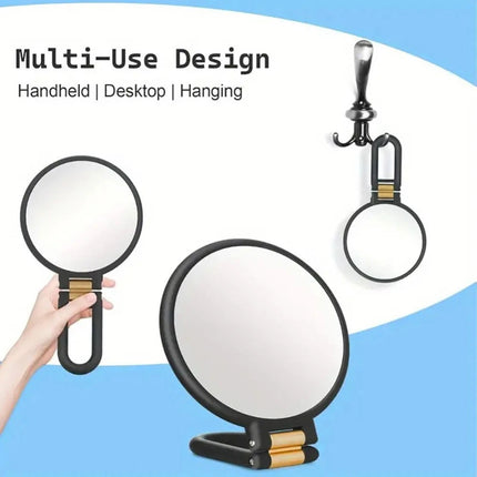 30X Magnifying Mirror Travel Hand Mirrors w/ Handle Handheld Mirror