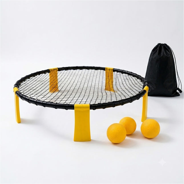 Roundnet Game Set with 3 Balls and Carry Bag Outdoor Beach Backyard Sports Game