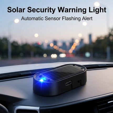 Solar Power Car LED Fake Dummy Alarm Warning Security Anti Theft Flashing Light