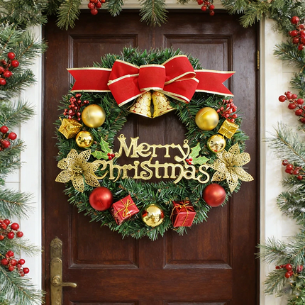 Christmas Wreath Xmas Door Hanging Garland Ornament Merry Christmas Home Decor
