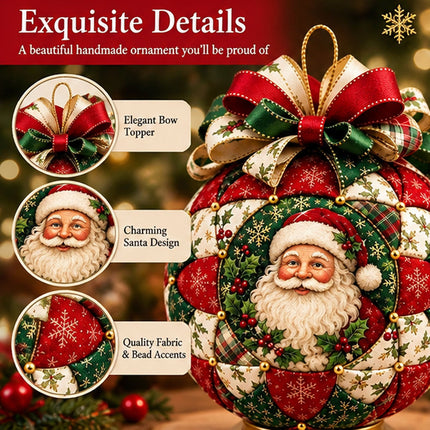 Christmas Classics Patchwork Ornament DIY Kit,Santa Claus  Patchwork Ornament Kit