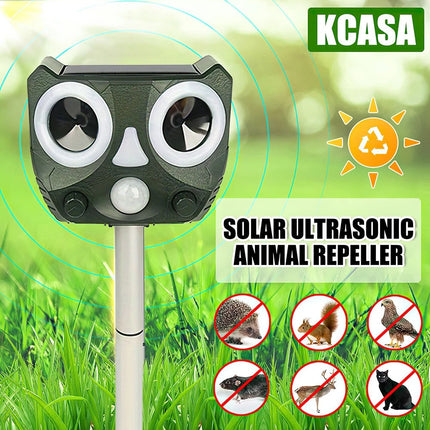 Solar Ultrasonic Bird Repeller Motion Sensor Animal & Pets Rat Possum Repellent