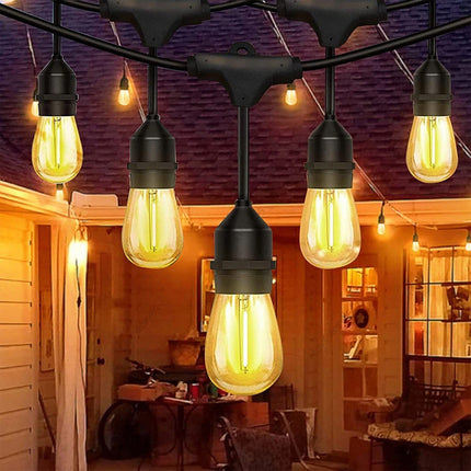 LED Festoon Light Solar String Light Waterproof Wedding Party Outdoor Bulb Decor