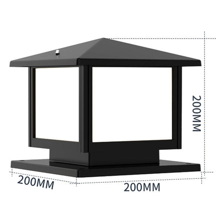 Solar Waterproof LED Post Cap Lights Outdoor Column Headlight Pillar Fence Light   （A）