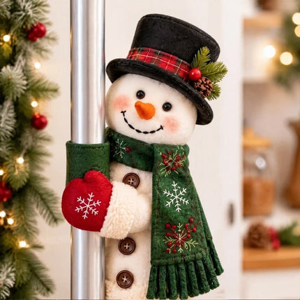 Santa Style Handle Huggers Snowman Handles Refrigerator Handle Covers Xmas