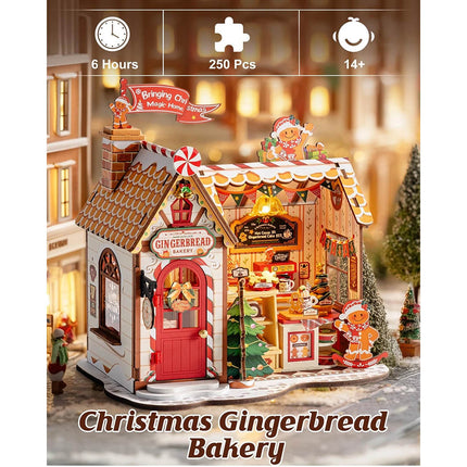 Wooden Christmas Miniature Room Doll House For Boys And Girls Xmas Eve Gift