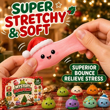 2026 Christmas Squishies Advent Calendar, 24 Days Dumpling Toys, Adult Stress-Relief Toy, Christmas Gift
