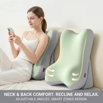 2PCS/Set Bed Wedge Pillow Cushion Neck Back Bed Sleep Support Backrest Headrest   (GreenGrey)