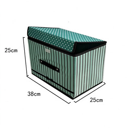 Foldable Storage Box Fabric Cube Home Clothes Organizer with Cover