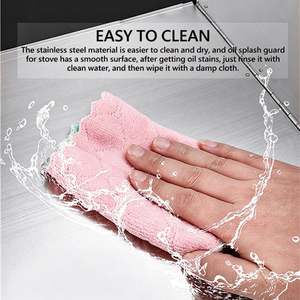 Stainless Steel Anti Splatter Shield Guard, Foldable Splatter Screen for Stove Frying Cooking