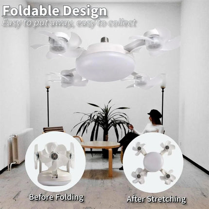 E27 LED Ceiling Fan Light Dimmer Function Ceiling Light Drone Shaped Fan 50cm
