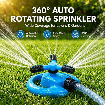 360 Degree Rotating Garden Sprinkler Lawn Sprayer Automatic Watering Irrigation System