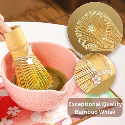 8PC with Spout Matcha Whisk Set Food Grade Japanese Chasen Stirring Perfect Gift