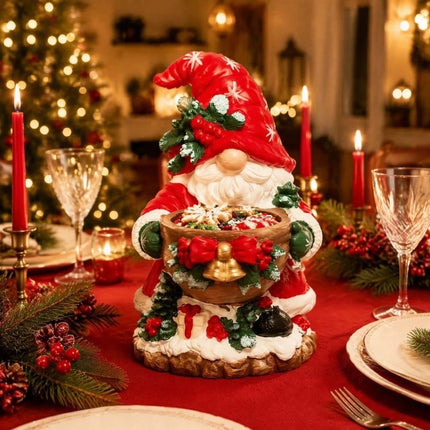 Creative Christmas Candy Bowl Figurine Funny Miniature Sculpture Prop