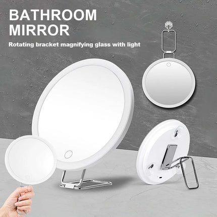 30x Magnifying Makeup Cosmetic Beauty Bathroom Mirror with LED Light 360° Spin