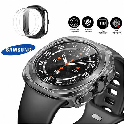For Samsung Galaxy Watch Ultra 47mm Case Screen Protector Face Cover Smart Black