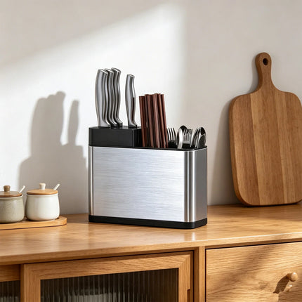Kitchen Cutlery Holder Knife Block Storage Rack Organizer Utensils Chopstick Box