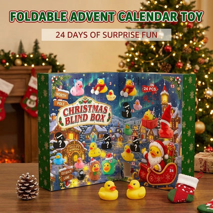 Christmas 24 Days Countdown Advent Calendar 24 Rubber Ducks Toy Gift Bath