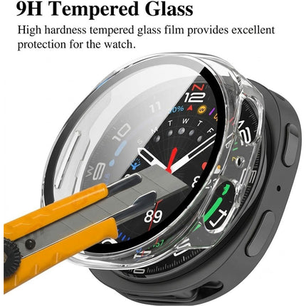 For Samsung Galaxy Watch 8 Case Cover With Glass Screen Protector 44mm Clear