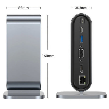 12 Ports HD/VGA/Audio/TF card/USB 3.0/PD 100W Fast Charging Charger Dock Station