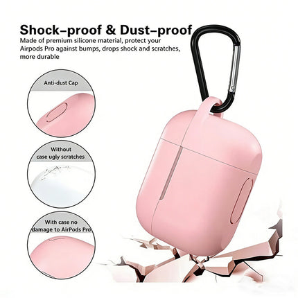Airpods Pro 2nd Generation Case Protective Cover With Hook Pink - Image 4