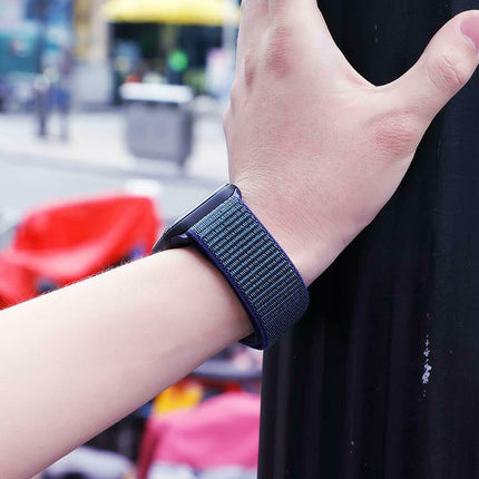Nylon Woven Sport Loop Band For Apple Watch Navy
