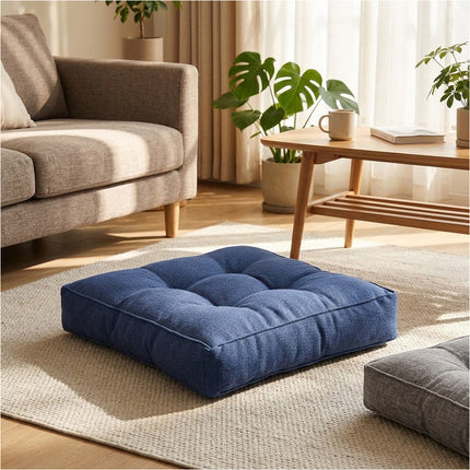 1Pcs Floor Pillow Multipurpose Decorative Thick Large Square Meditation Couch Pillo