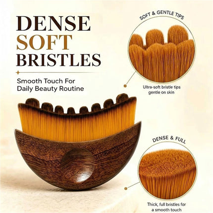 Ergonomic Design Lymphatic Contour Face Brush Dry Brushing Drainage Massage Skin