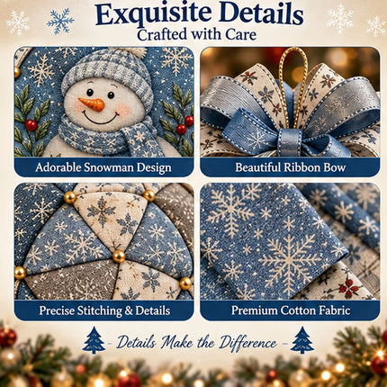 Christmas Classics Patchwork Ornament DIY Kit,Snowman Patchwork Ornament Kit