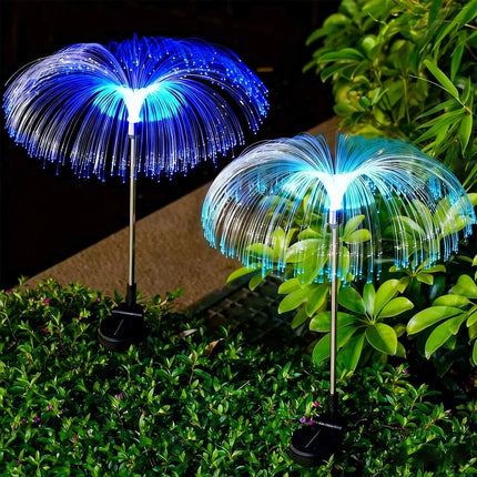 2pcs Solar Garden Lights Waterproof Jellyfish Lamp Christmas Outdoor Yard Decor