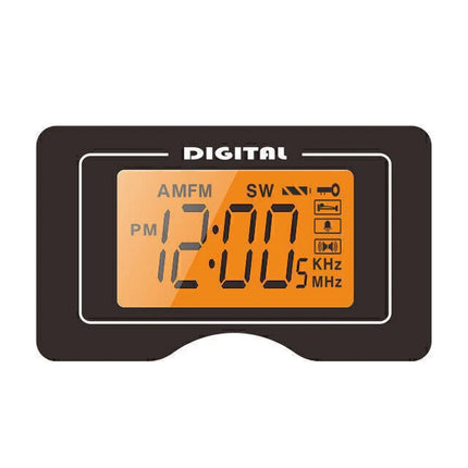 Portable Pocket Digital LCD AM FM Radio Battery Powered Receiver Speaker