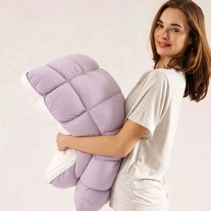 4 Color Puff Pillow Supportive Cloud Grid Breathable Soft Sleeping Cooling Puff Pillows