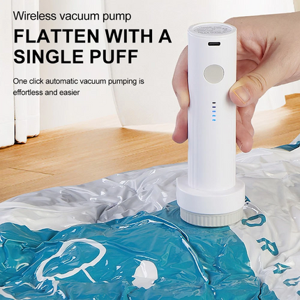 Portable Electric Vacuum Pump Rechargeable Vacuum Bag Suction Pump Travel
