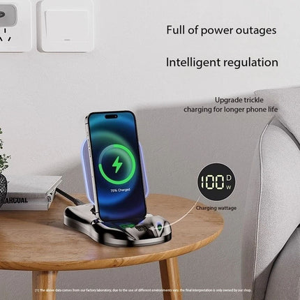 100w Charger USB Type C Magnetic Head Desktop Mobile Phone Fast Charging Station