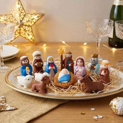 Holy Family Nativity Manger Scene Kit Christmas Figurines Christmas Gifts