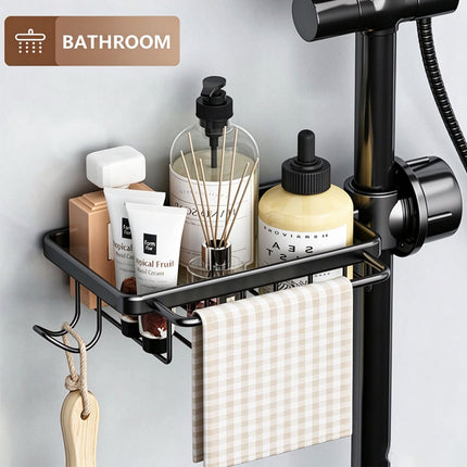 Kitchen Sink Faucet Organizer Space Aluminum Rustproof Dish Sponge Holder