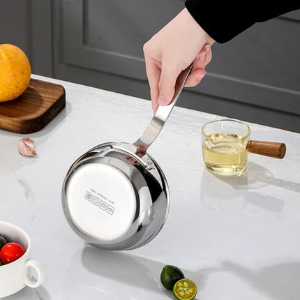 Stainless Steel Milk Pot Butter Warmer Pan Small Saucepan with Pour Spouts