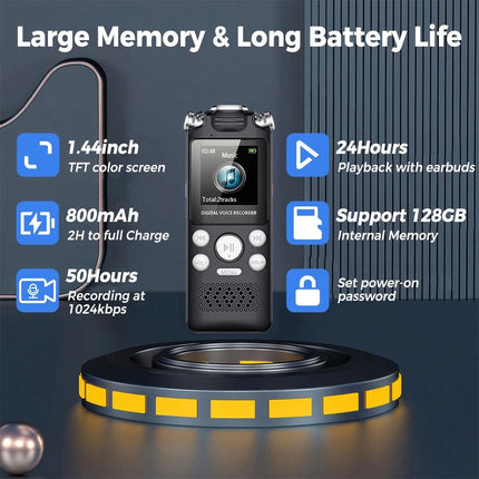 Pro Digital Audio Recorder Dictaphone Audio MP3 Player Sound Voice Recording Au