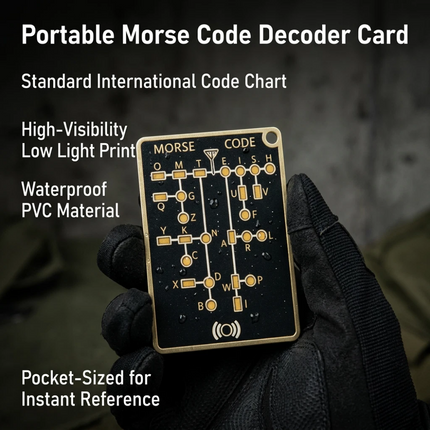 2X Morse Code Karte Pro Pocket-Size LED Trainer Morse Code Trainer Card Pro
