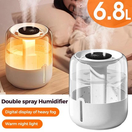 6.8L Extra Large Cool Mist Air Humidifier with Night Light Room