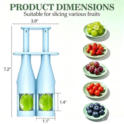 Double Grape Cherry Slicer Cutter Tool Auxiliary Kitchen Food Vegetable Fruit