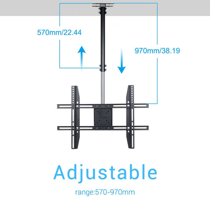 Ceiling Roof TV Mount Wall Bracket Tilt 25" 27" 32" 37" 47" 55" 60" 65" LCD LED