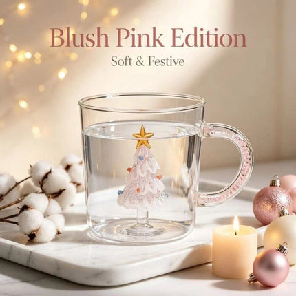 3D Christmas Tree Borosilicate Glass Mug Built-in Cup for Coffee Milk Tea