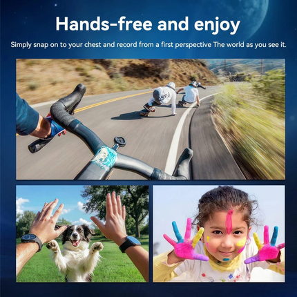 2.7K Portable WiFi Camera Thumb Action Camera Pocket Cam with Lanyard