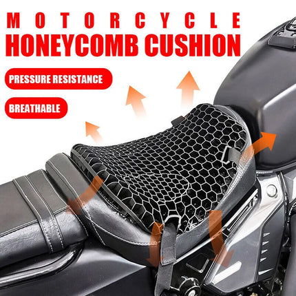 Universal Motorcycle Seat Cushion Cover Comfort Gel Pillow Pad Pressure Relief