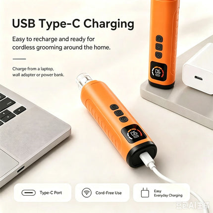 2026 Upgraded 6-Speed Pet Nail Grinder Quiet Electric Nail Trimmer for Dog & Cat