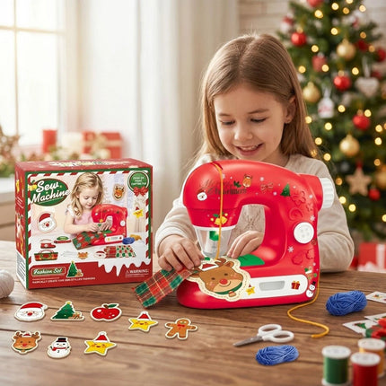 Mini  Electric Sewing Machine Toy Boost Creativity DIY Christmas Gifts