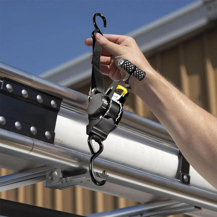 2PCS Automatic Retractable Ratchet Tie-Down Straps Self Retracting Straps