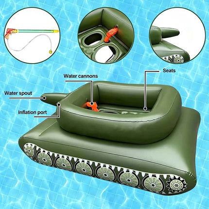 Pool Tank Float Adult Inflatable Swimming Game Toy Water blaster Holder 155 x 112 x 61cm